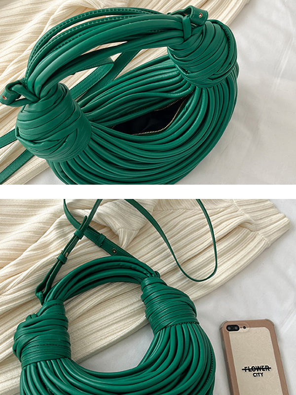Sac à pompons, couleur unie