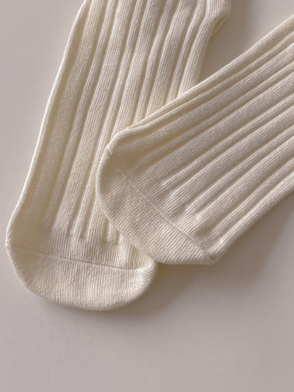 Chaussettes plissées en dentelle avec oreilles en bois