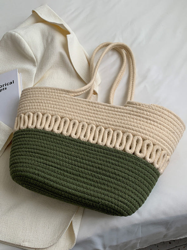 Sac à main ajouré couleur contrastée