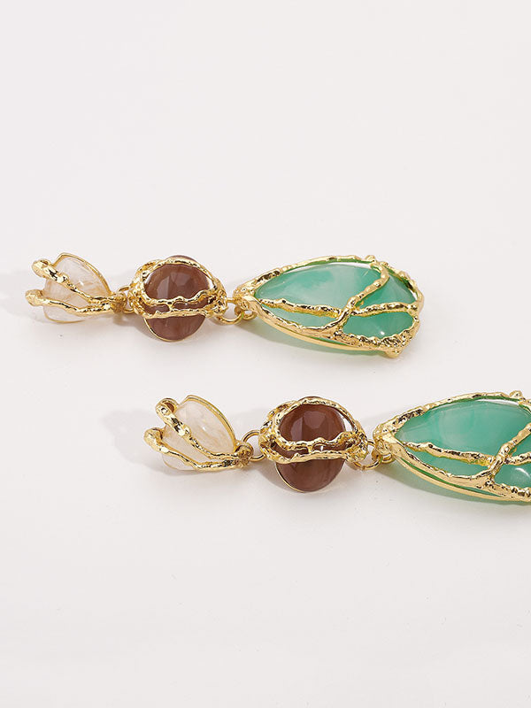 Boucles d'oreilles pendantes géométriques