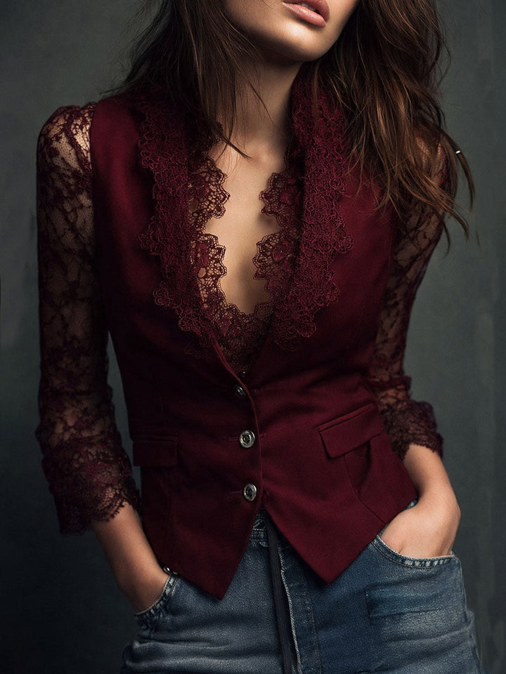 Felicia | Blouse en dentelle délicate au look moderne