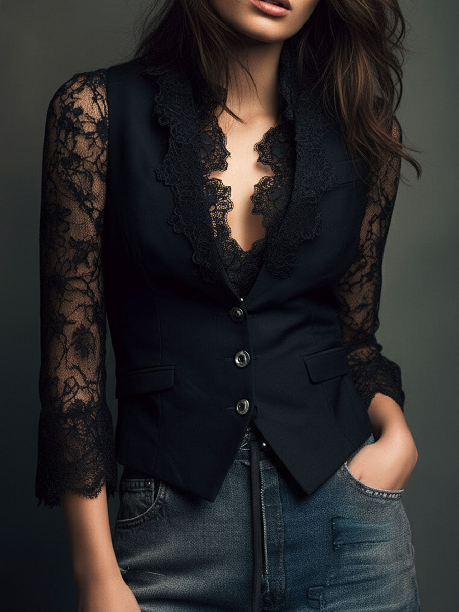 Felicia | Blouse en dentelle délicate au look moderne
