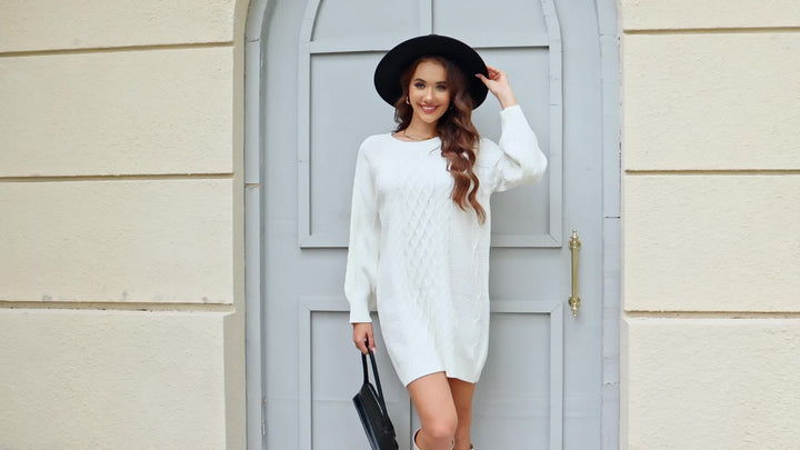 Robe en tricot charmante, confortable et décontractée pour femmes