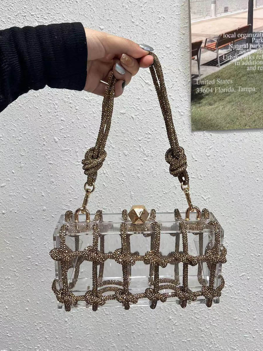 Sac besace brillant géométrique