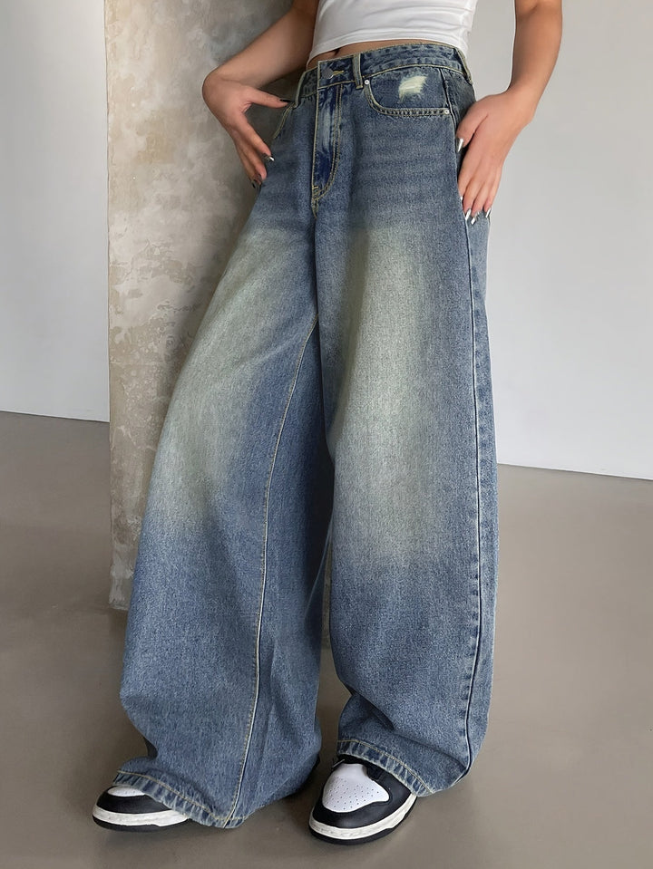 Jeans Baggy Femme | Coupe Ample Avec Taille Haute