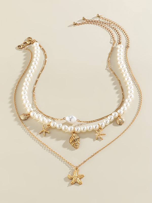 Collier perlé délicat en forme d'animal, à chaîne