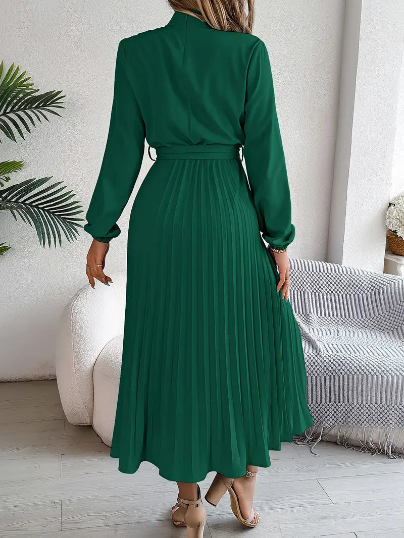 Sana | Robe de soirée plissée pour femmes à col montant
