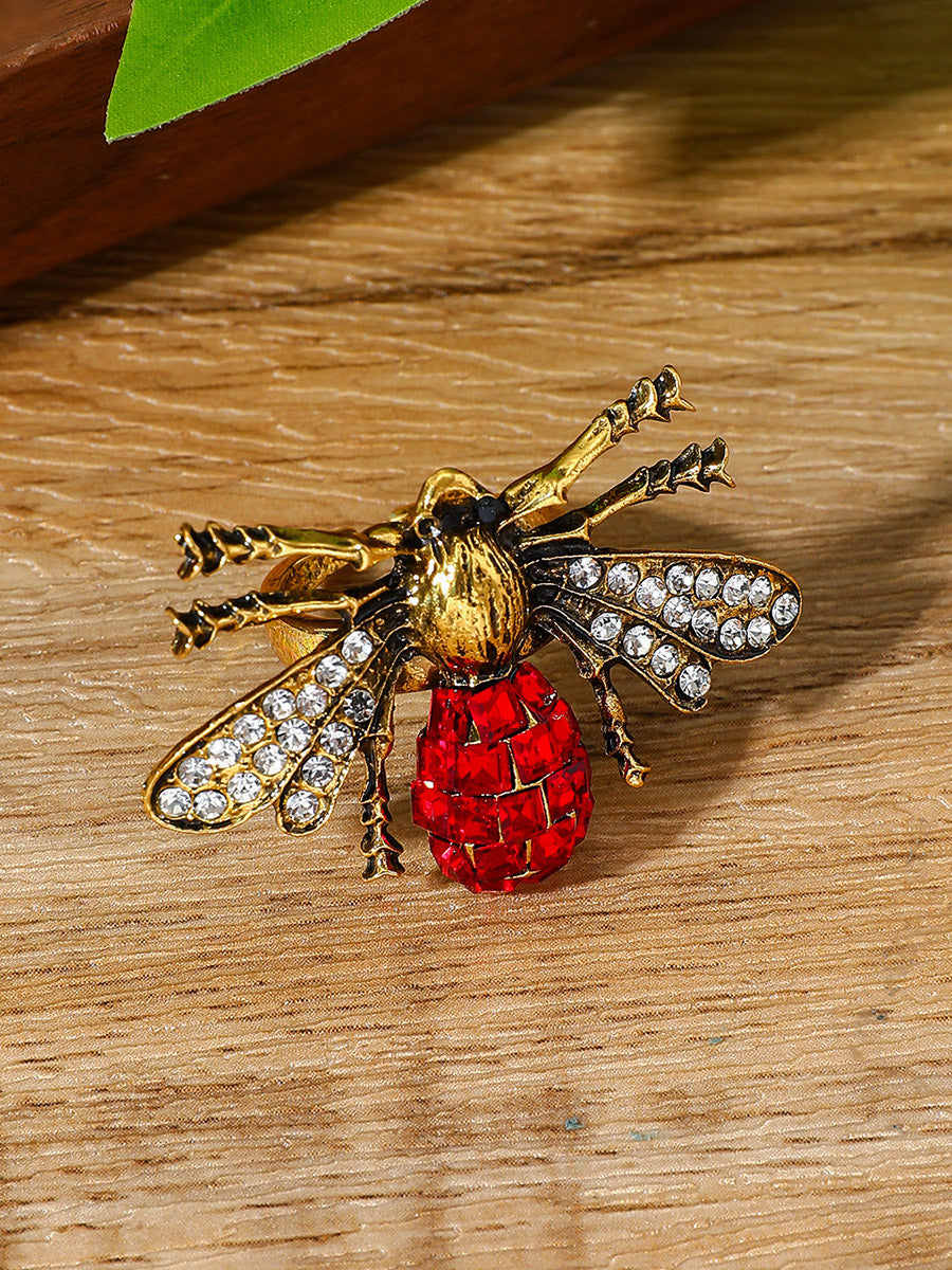 Accessoires pour bagues en strass en forme d'insecte