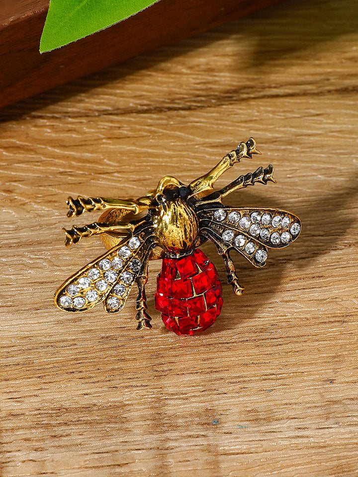 Accessoires pour bagues en strass en forme d'insecte