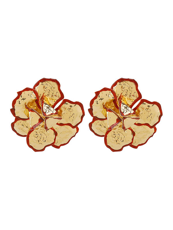 Boucles d'oreilles pendantes en forme de fleur