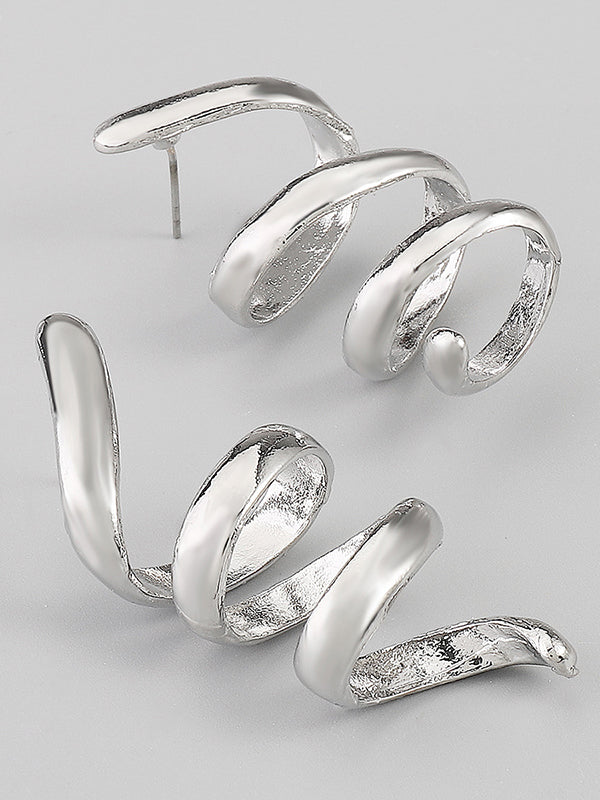 Boucles d'oreilles pendantes géométriques couleur unie