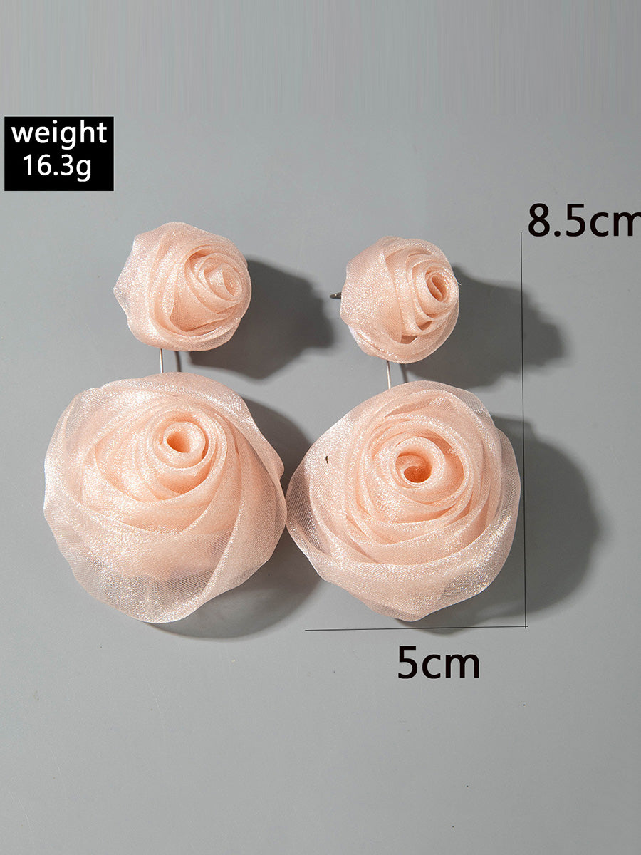 Boucles d'oreilles pendantes en forme de fleur