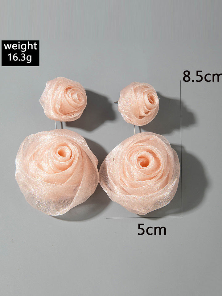 Boucles d'oreilles pendantes en forme de fleur
