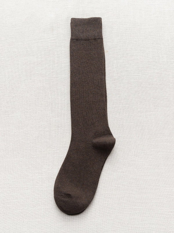 Chaussettes décontractées chaudes couleur unie
