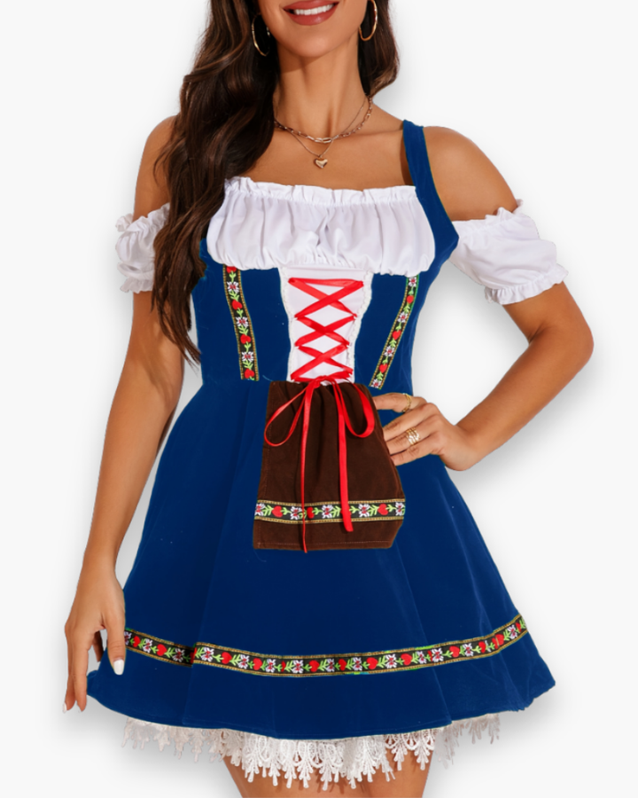 Robe Oktoberfest Femme | Tenue Traditionnelle Classique avec Style Dirndl