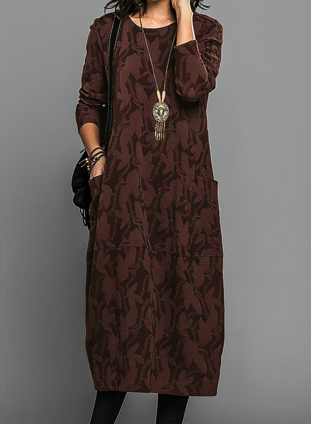 Mara | Robe d'hiver pour femmes avec col rond stylé