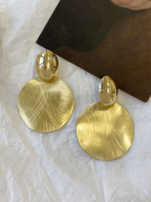 Boucles d'oreilles géométriques couleur unie