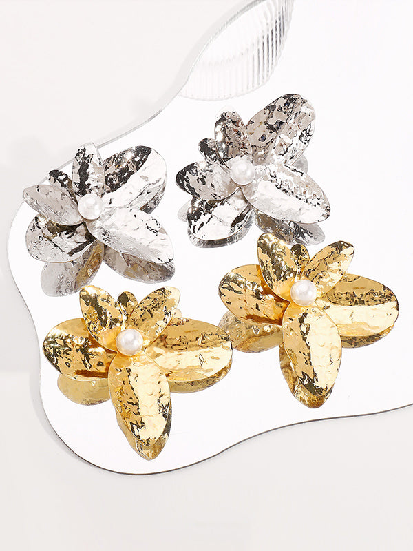 Boucles d'oreilles pendantes en forme de fleur