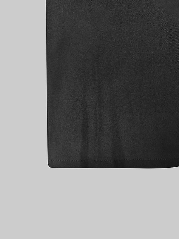 Veste fendue sur le côté à manches longues, à empiècements, à col cranté