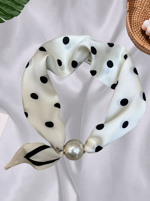 Écharpe à pois, à empiècements