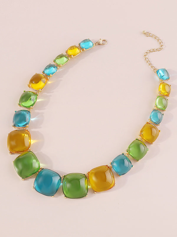 Collier géométrique délicat