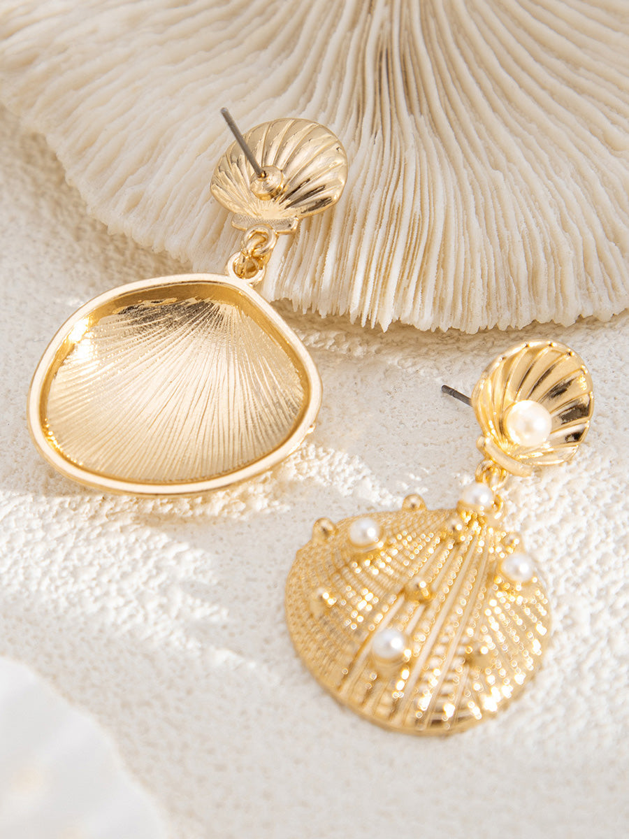 Boucles d'oreilles en forme de coquillage
