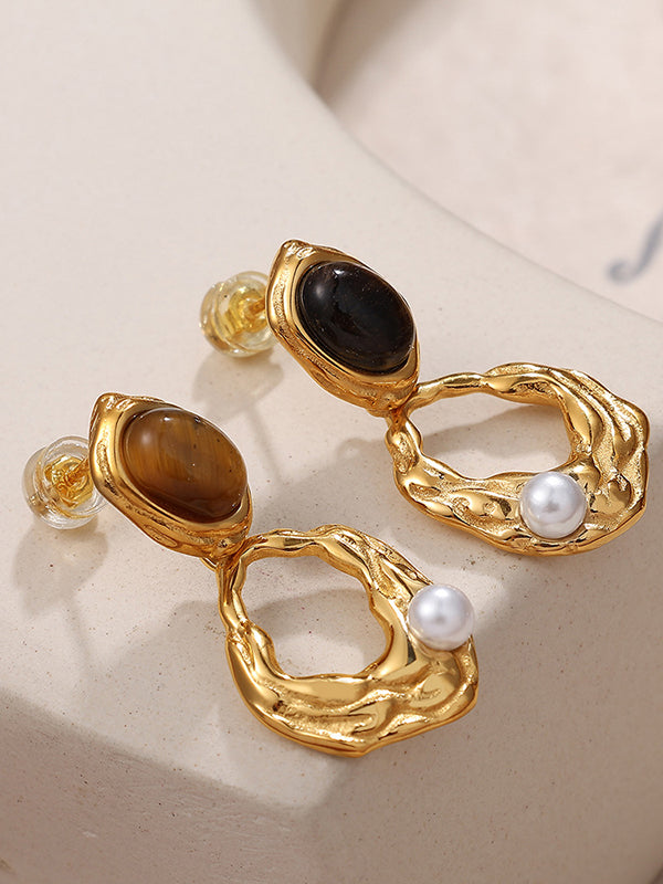 Boucles d'oreilles pendantes géométriques