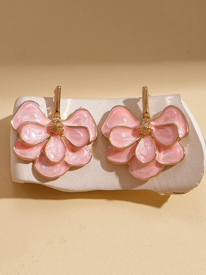 Boucles d'oreilles pendantes en forme de fleur