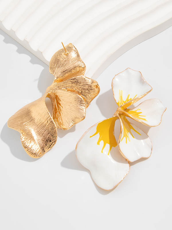 Boucles d'oreilles pendantes en forme de fleur