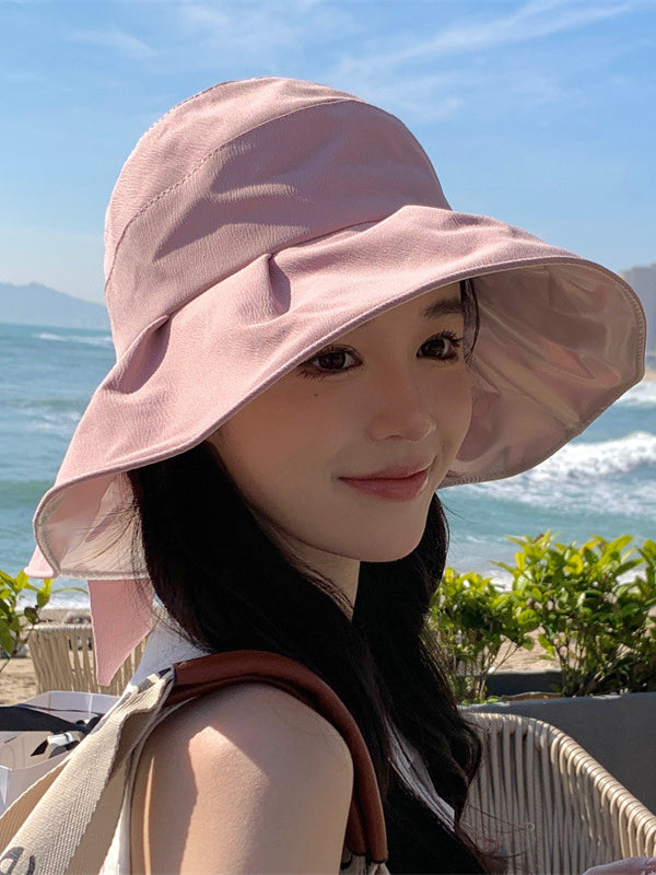 Chapeau pliable anti-UV à larges bords