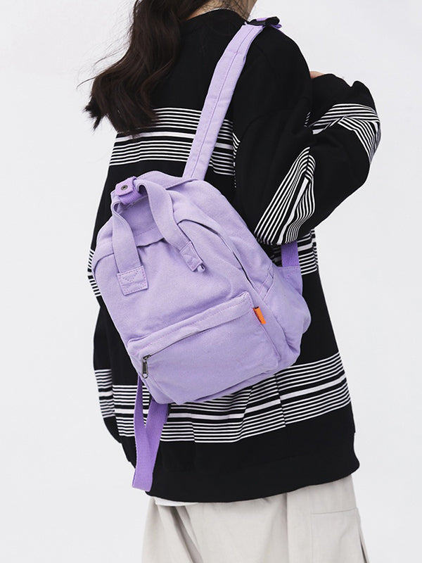 Sac à dos simple et décontracté en toile de 5 couleurs