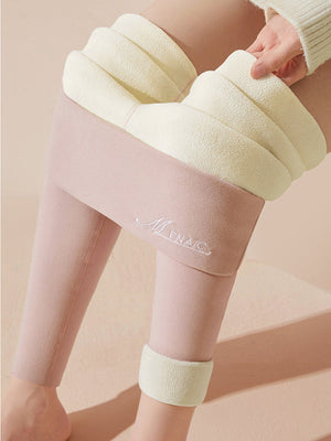 Legging décontracté à imprimé lettres, couleur unie