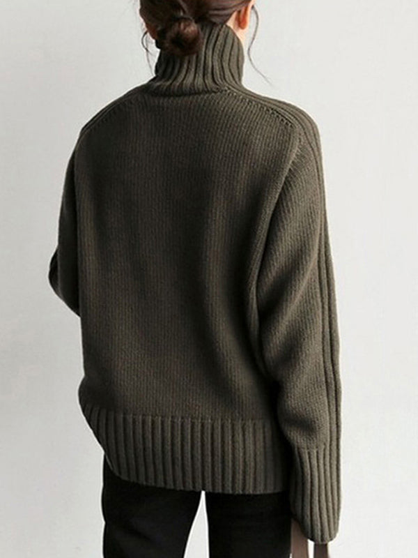 Pull simple à col roulé