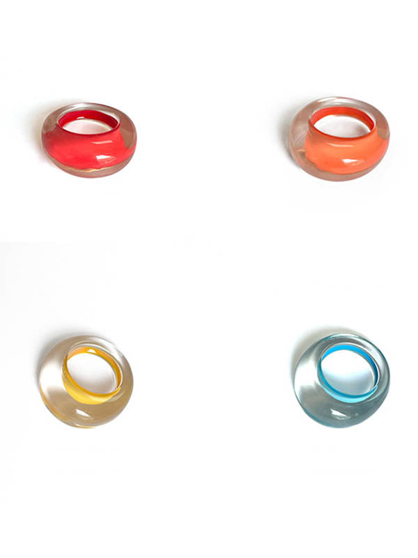 Parure bracelet et bague géométrique