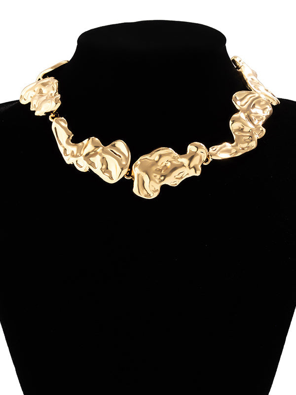 Collier géométrique délicat couleur unie