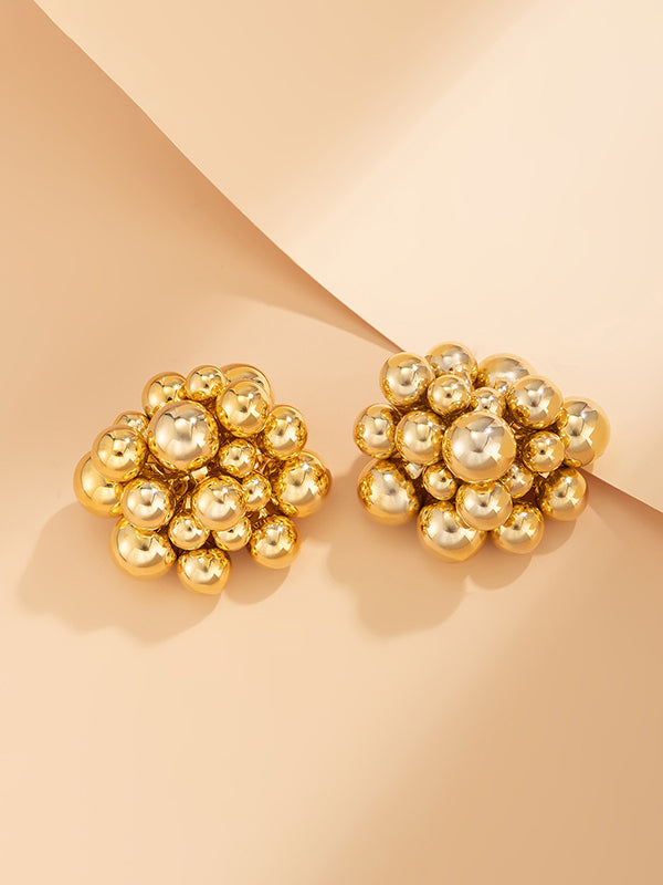 Boucles d'oreilles géométriques couleur unie