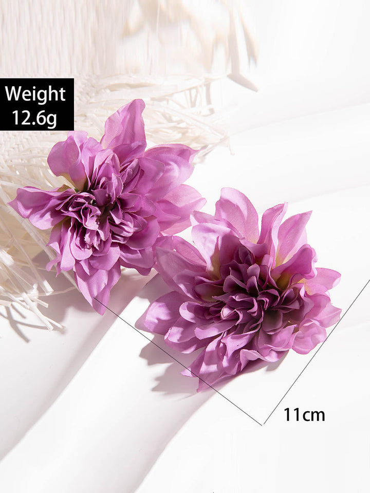 Boucles d'oreilles pendantes en forme de fleur