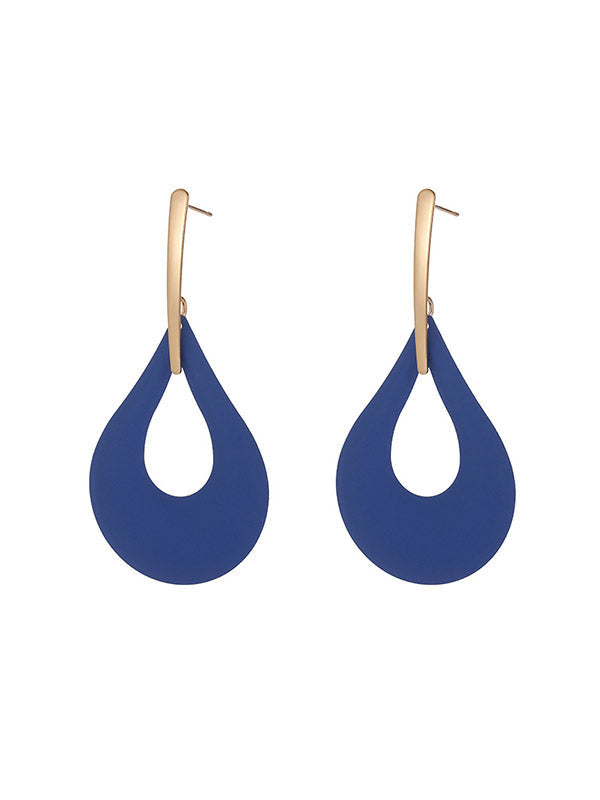 Boucles d'oreilles pendantes géométriques ajourées