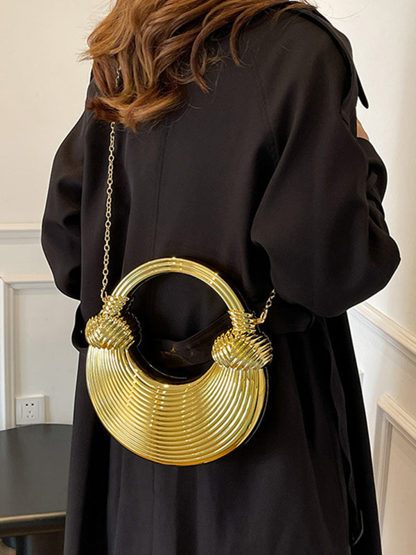 Sac géométrique brillant à chaîne