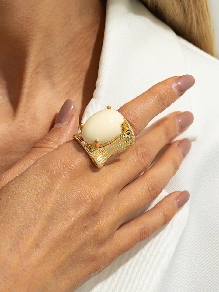 Bague géométrique à strass