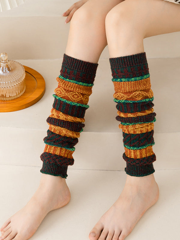 Jambières décontractées chaudes couleur contrastée