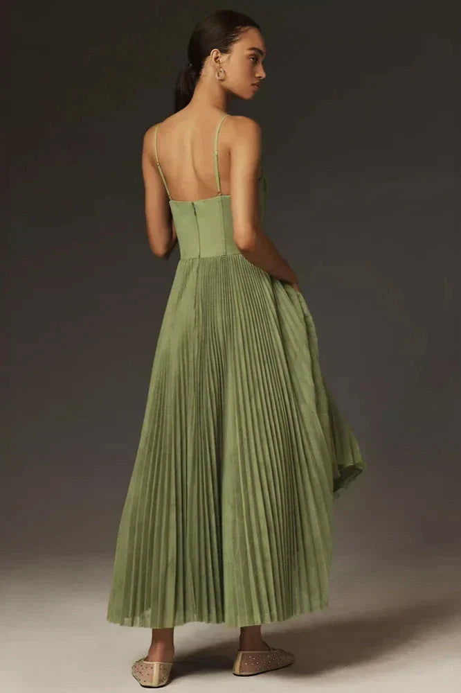Isabella | Robe midi en tulle plissé