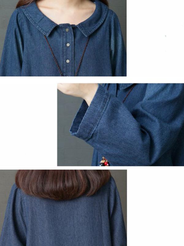 Robe longue ample en jean