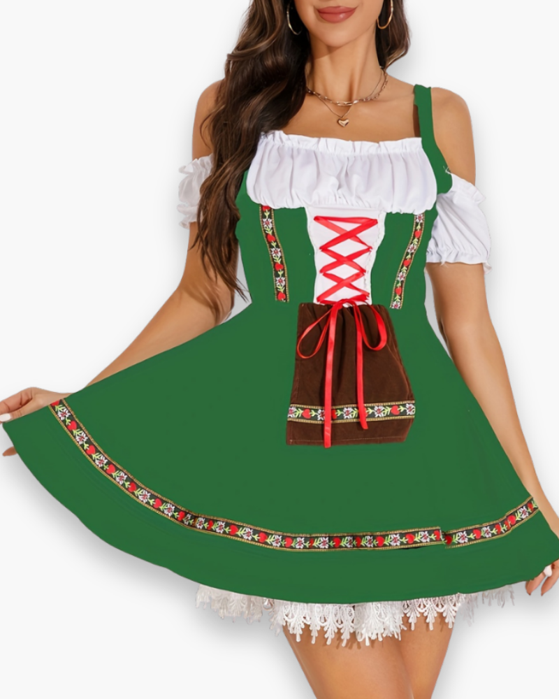 Robe Dirndl pour Femmes pour Occasions Festives | Tenue Traditionnelle pour Oktoberfest