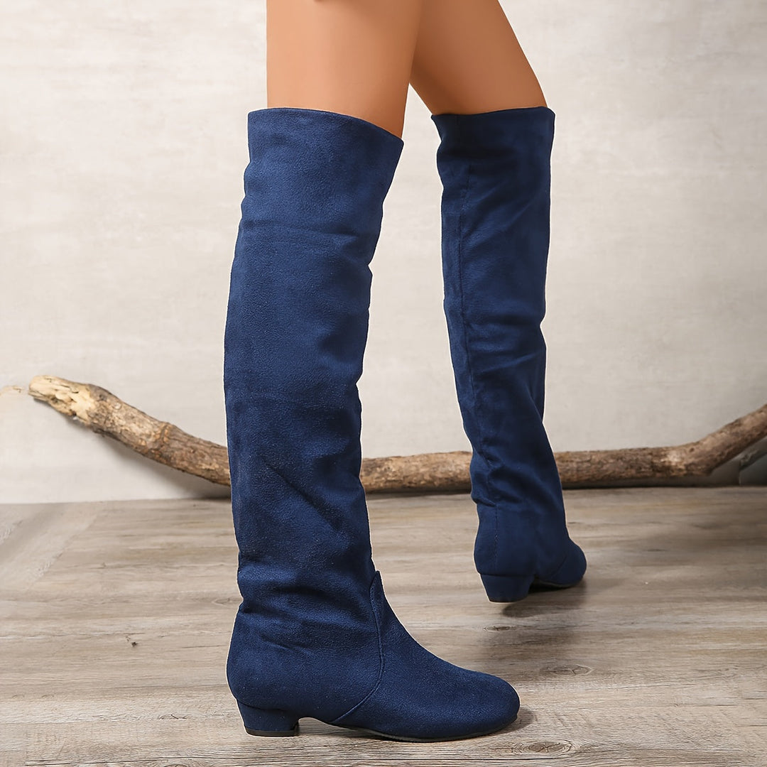 Bottes Overknee Femme | Bout Rond avec Tige Haute
