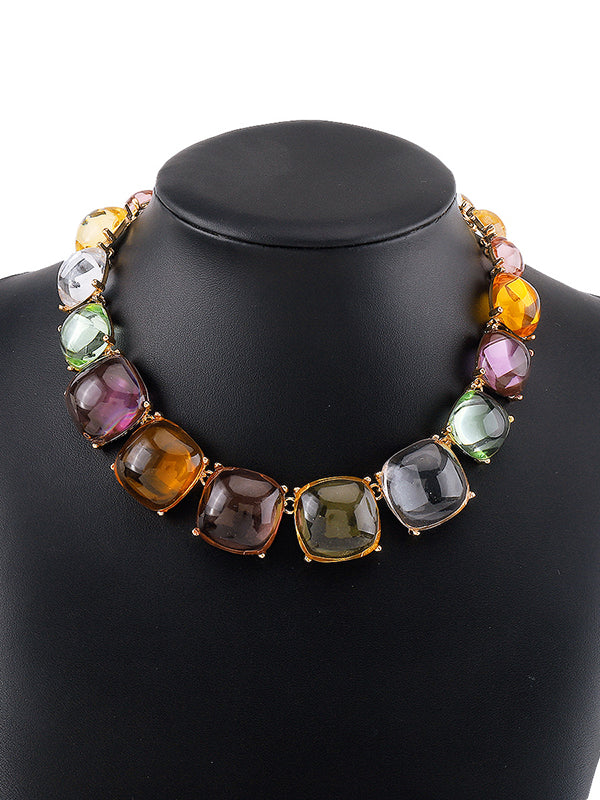 Collier géométrique délicat
