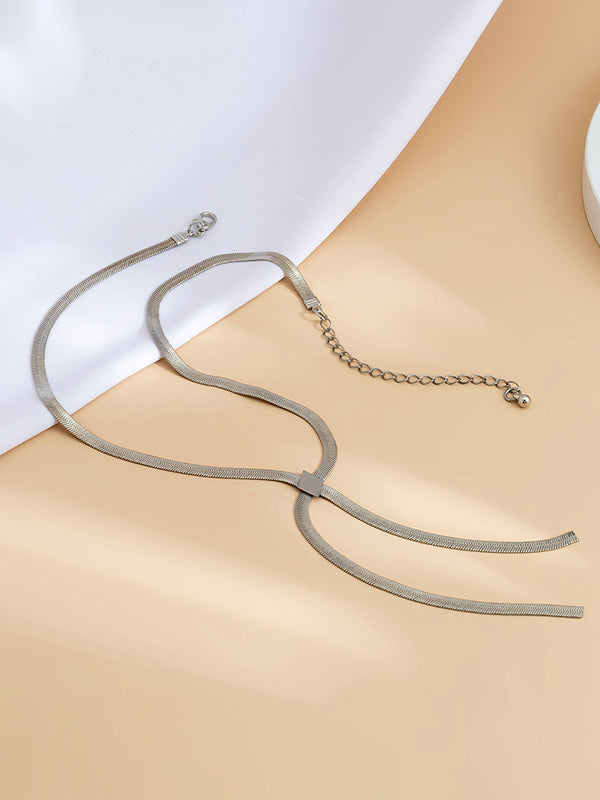 Accessoires de colliers creux de couleur unie