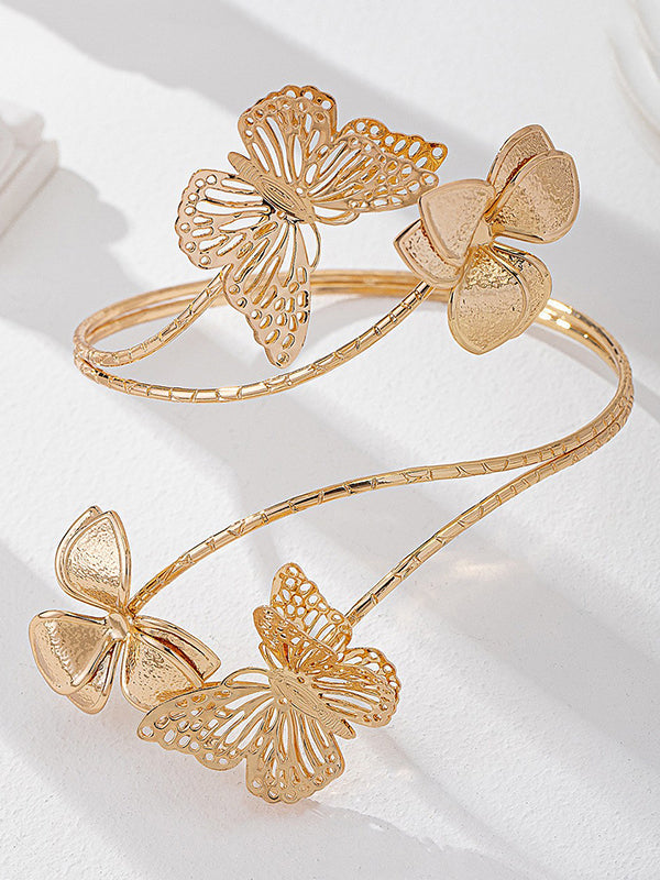 Accessoires de brassard réglables en forme de fleur en forme de papillon
