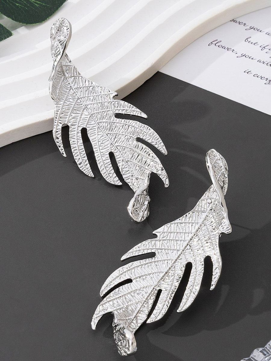 Boucles d'oreilles en forme de feuilles