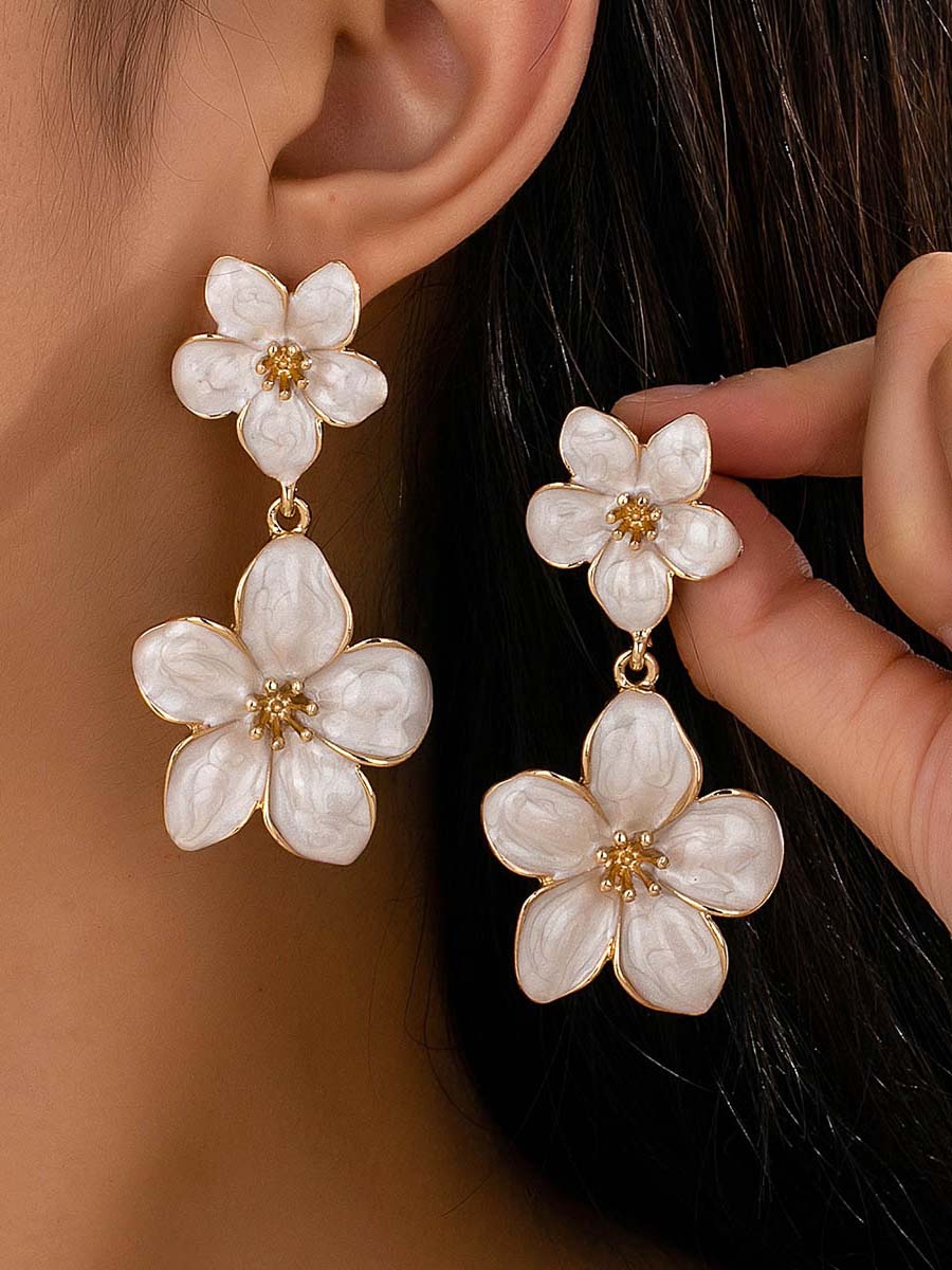 Boucles d'oreilles en forme de fleur